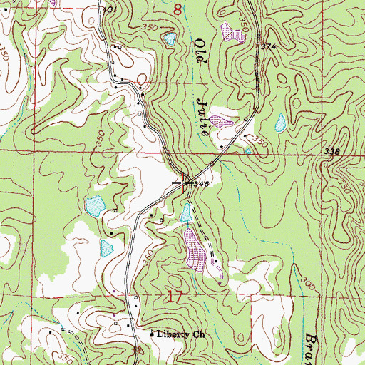 Topographic Map of McFarland School (historical), MS