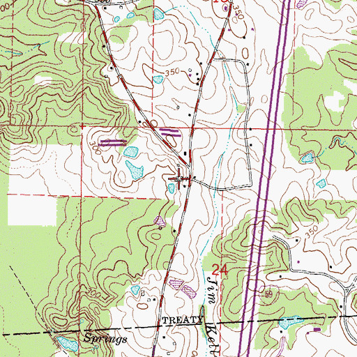 Topographic Map of Mount Zion Church (historical), MS