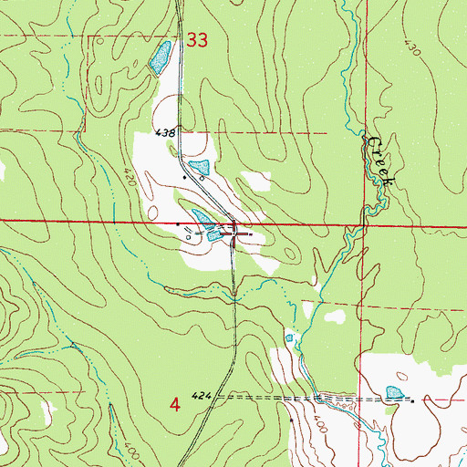 Topographic Map of Verba, MS