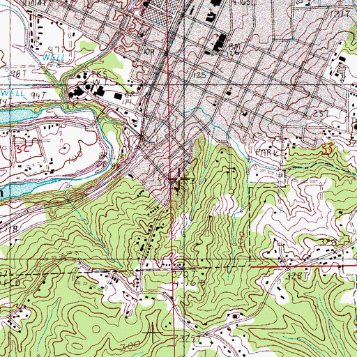 Topographic Map of Beulah Land Baptist Church, MS