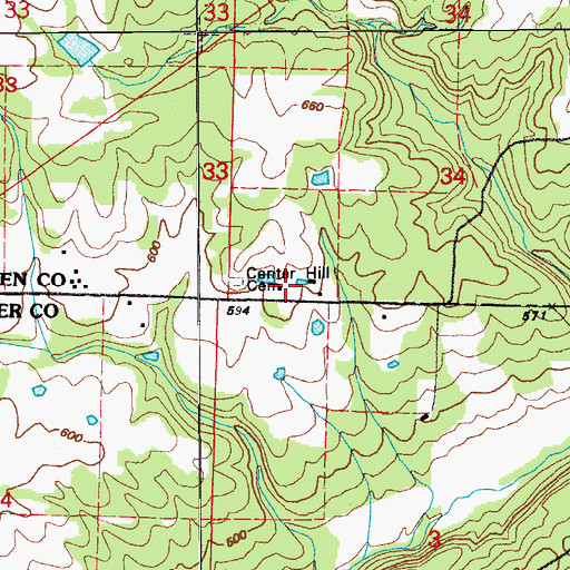 Topographic Map of Fowler School (historical), AR