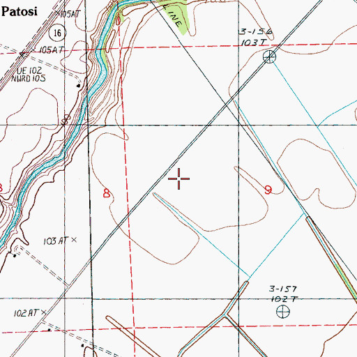 Topographic Map of Greenhill Plantation (historical), MS