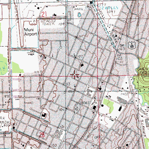 Topographic Map of King Solomon Baptist Church, MS