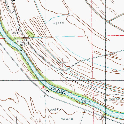 Topographic Map of Salem Plantation (historical), MS