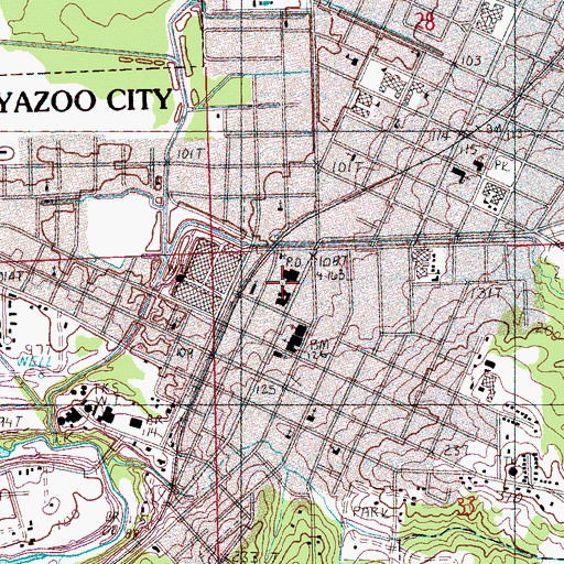 Topographic Map of Trinity Episcopal Church, MS