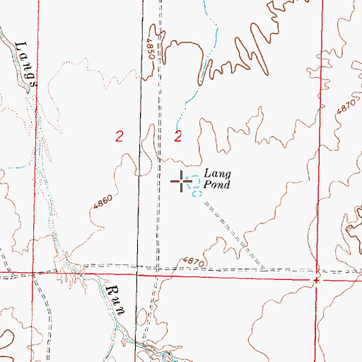 Topographic Map of Lang Pond, AZ
