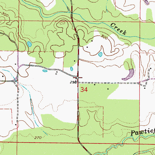 Topographic Map of Kipling, MS
