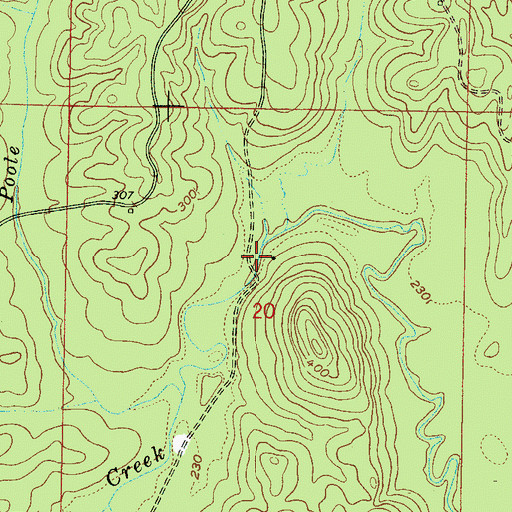 Topographic Map of Rocky Mount (historical), MS