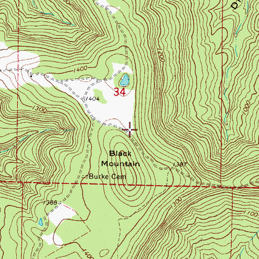 Topographic Map of Gulf Mountain Wildlife Management Area, AR