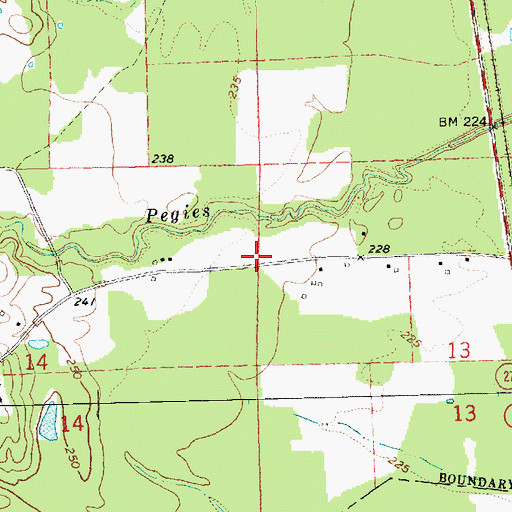 Topographic Map of Cowanville, MS