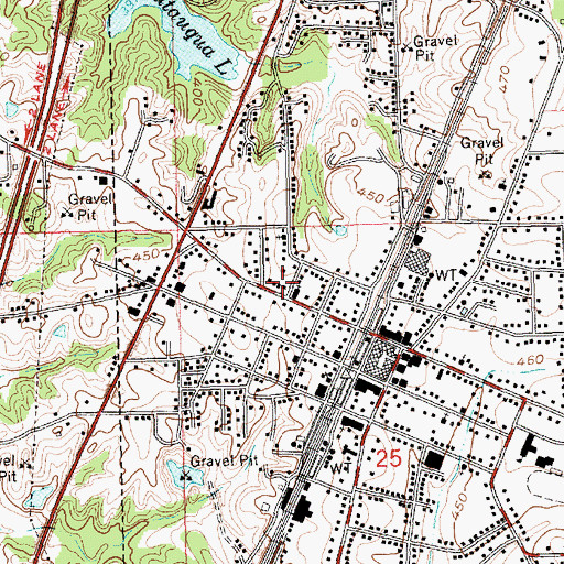 Topographic Map of Crystal Springs United Methodist Church, MS