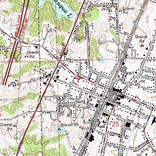 Topographic Map of First Assembly of God Church, MS