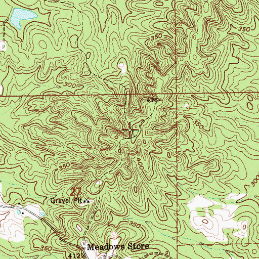 Topographic Map of Linden (historical), MS
