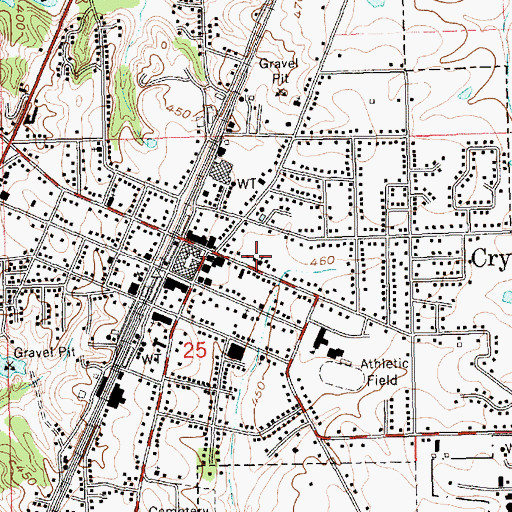 Topographic Map of Saint John Catholic Church, MS