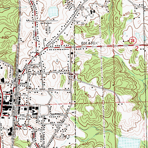 Topographic Map of Temple Holiness Church, MS