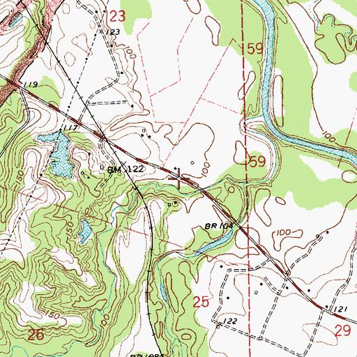 Topographic Map of Archer School (historical), MS