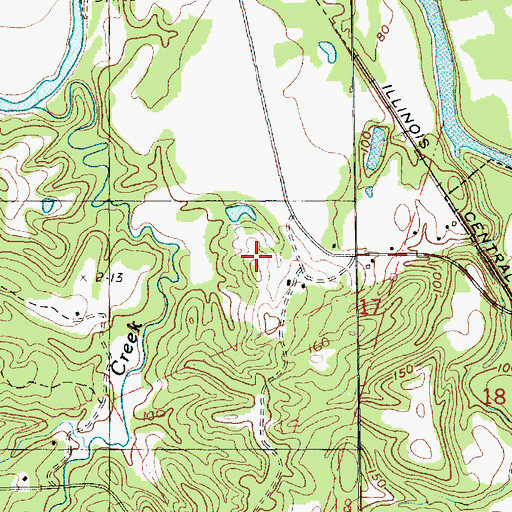 Topographic Map of Bayou Pierre Mounds, MS