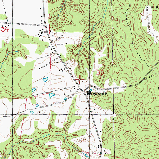 Topographic Map of Bethel Church (historical), MS