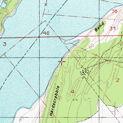 Topographic Map of Bondurant Landing, MS