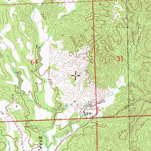 Topographic Map of Borenfield School (historical), MS