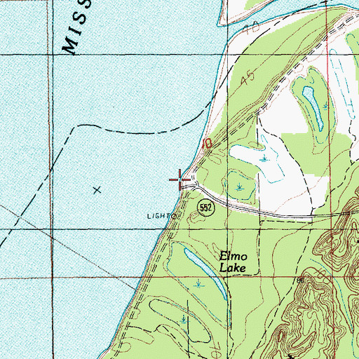 Topographic Map of Bruinsburg Landing, MS