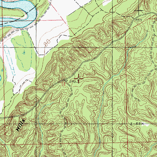 Topographic Map of Catledge Mounds, MS