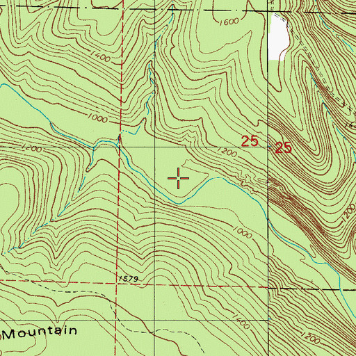 Topographic Map of Koones Gulf (historical), AR
