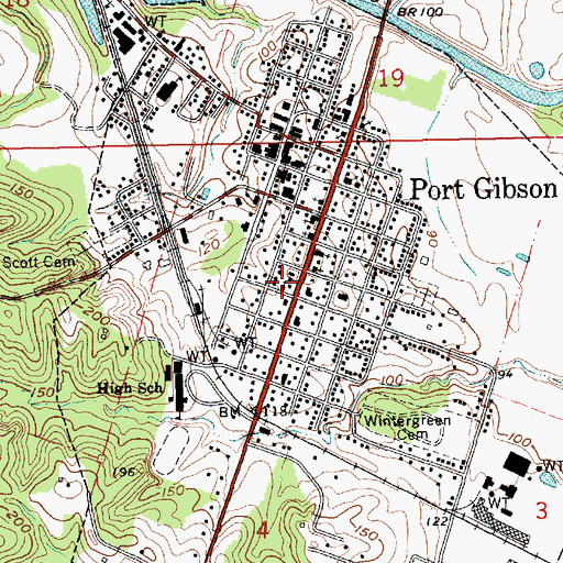 Topographic Map of First Baptist Church, MS