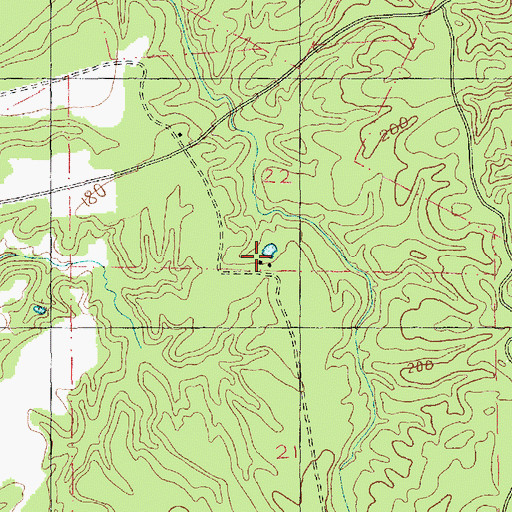 Topographic Map of Gomer Plantation (historical), MS
