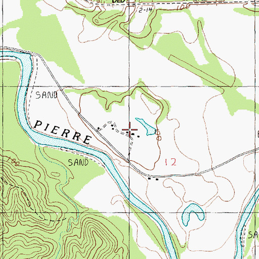 Topographic Map of Highland Home Plantation (historical), MS