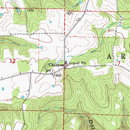 Topographic Map of Liberty School (historical), AR