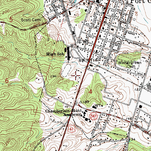 Topographic Map of Idlewild Plantation (historical), MS