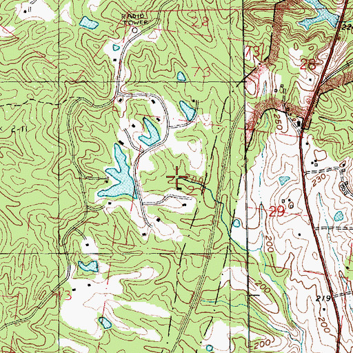 Topographic Map of Jacksons Spring, MS