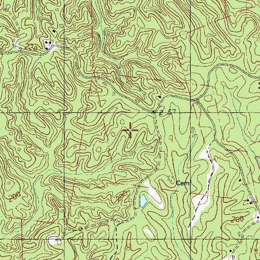 Topographic Map of Laurel Hill Plantation (historical), MS