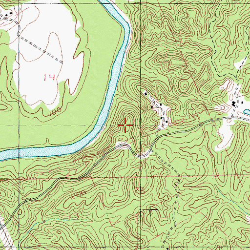 Topographic Map of Lookout Point, MS