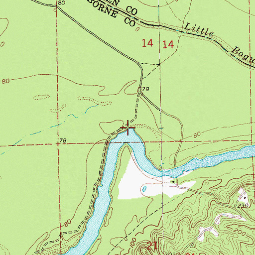 Topographic Map of McKay Ferry (historical), MS