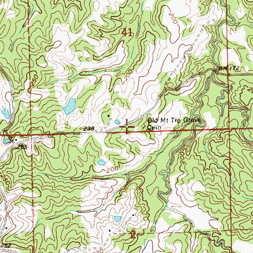 Topographic Map of Montro Church (historical), MS