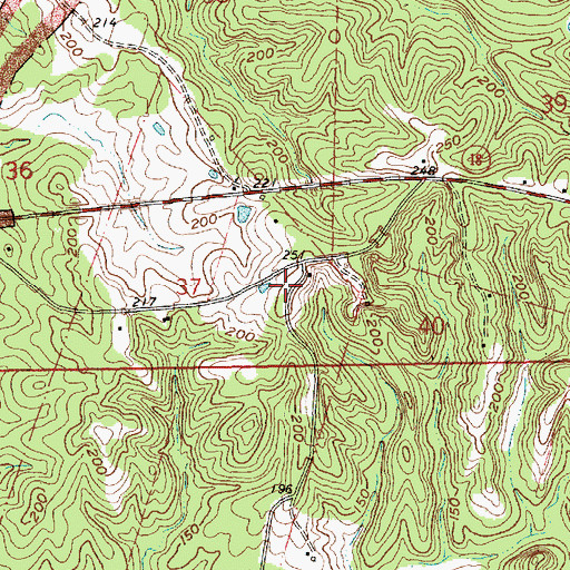 Topographic Map of Ramola School (historical), MS
