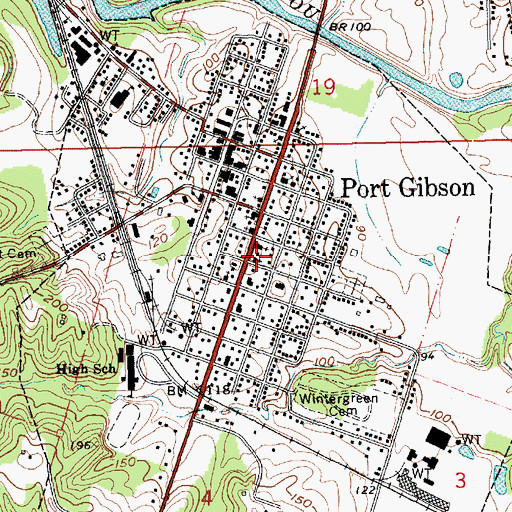 Topographic Map of Saint Josephs Catholic Church, MS