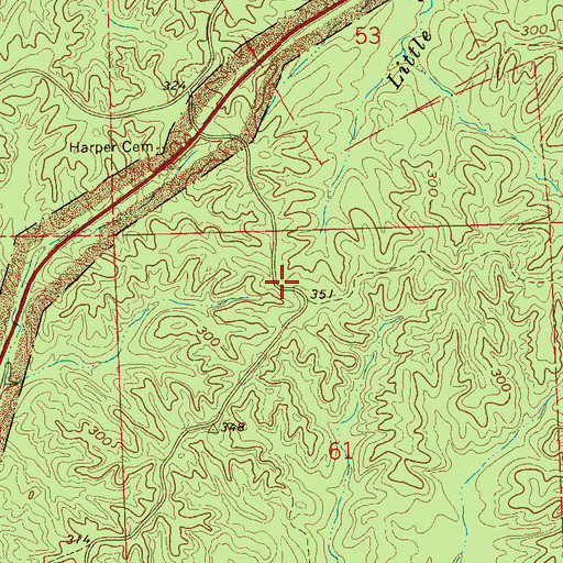 Topographic Map of Scutchillo Hills, MS