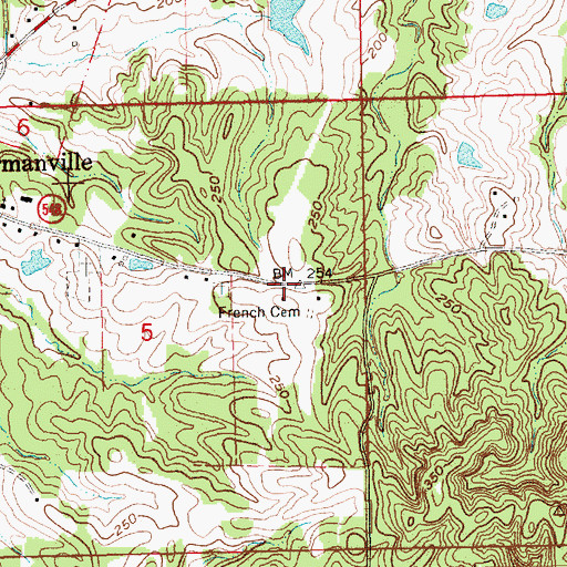 Topographic Map of Shelby (historical), MS