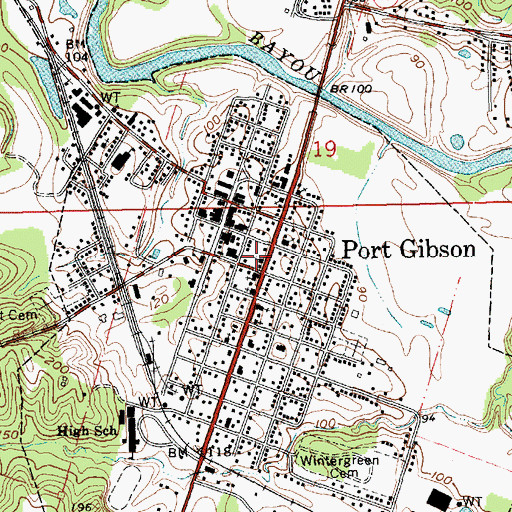 Topographic Map of Temple Gemiluth Chassed, MS