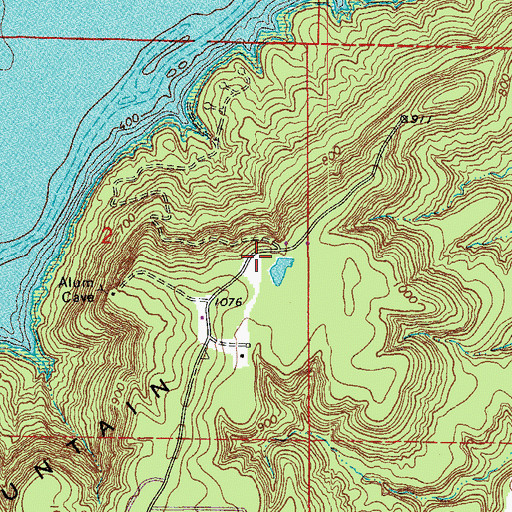Topographic Map of Palisades, AR