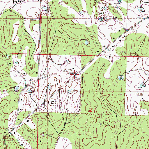 Topographic Map of Center Point (historical), MS