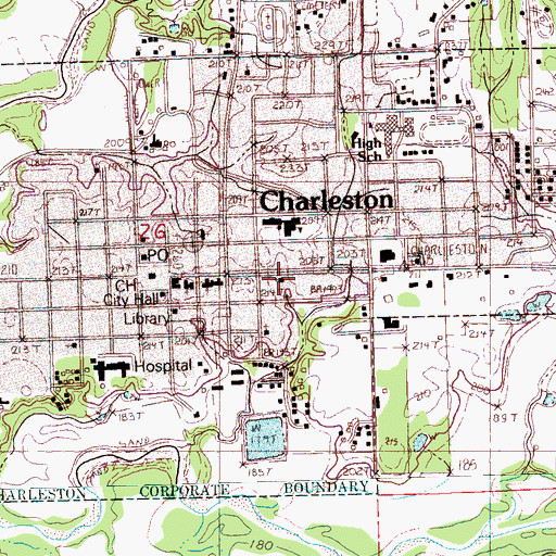 Topographic Map of Church of Christ, MS