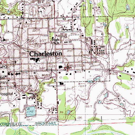 Topographic Map of Church of God, MS