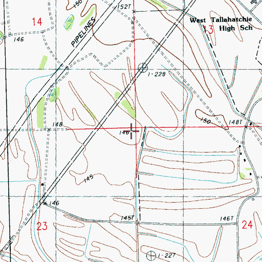 Topographic Map of Cypress Brake (historical), MS