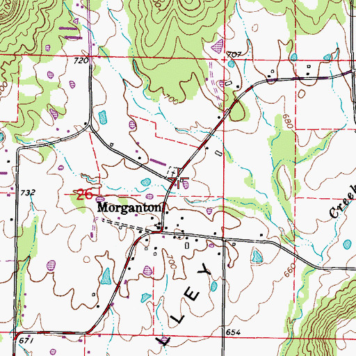 Topographic Map of Parish School (historical), AR