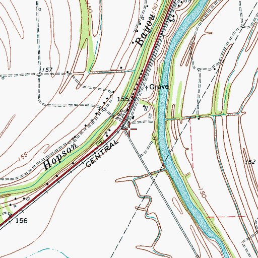 Topographic Map of Fewell, MS