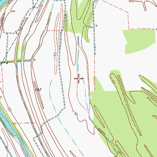Topographic Map of Goose Pond, MS